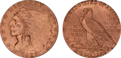 1927 $2.50 AU58