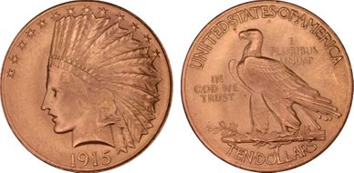 1915 $10 MS65