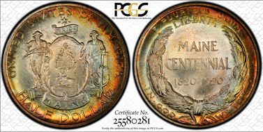 1920 50C Maine MS66+