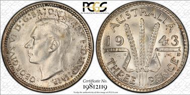 1943-D 3D KM-37  Ag MS66