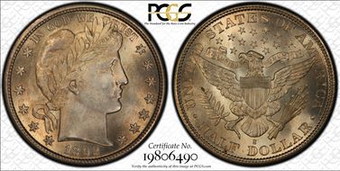 1892-S 50C MS66