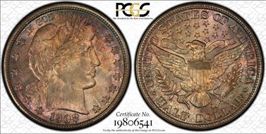 1908-S 50C MS66+