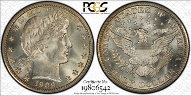 1909 50C MS66