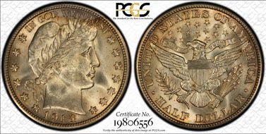 1914 50C MS65+