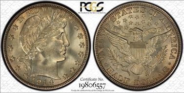 1914-S 50C MS65+