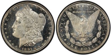1891-S $1 MS64+ DMPL
