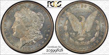 1880 $1 80/79 MS63PL