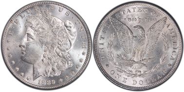 1889 $1 VAM 22, Bar Wing MS64