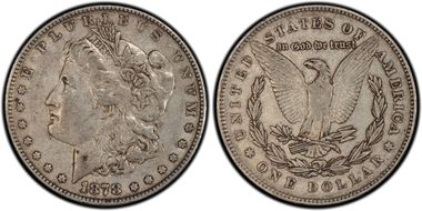 1878 7TF $1 R78, VAM 117, Tripled Star XF45