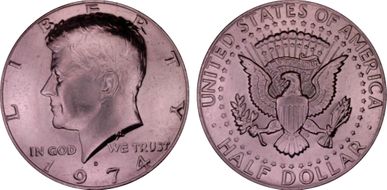 1974-D 50C Doubled Die Obverse MS64