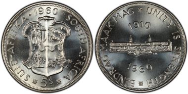 1960 5 Shil 50th Anniversary SA Union PL68