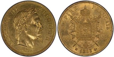 1863-BB 100 Fr Gad-1136 F-551 AU55