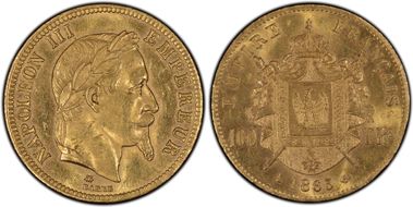 1865-A 100 Fr Gad-1136 F-551 MS61