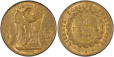1885-A 100 Fr Gad-1137 F-552 MS62