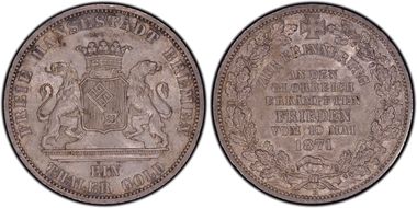 1871-B Thaler Dav-629 Victory KM-249  Ag MS64