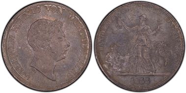 1833-W Thaler KM-570 Dav-955 Free Trade MS63