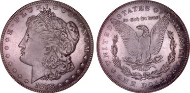 1878 7/8TF $1 VAM 44, Tripled Blossoms AU58