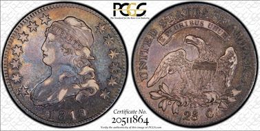 1819 25C Small 9, B-3 XF40