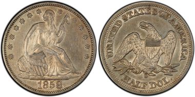 1858-O 50C AU53