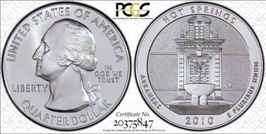 2010 25C Hot Springs NP 5 oz Silver MS65