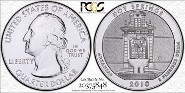 2010 25C Hot Springs NP 5 oz Silver MS67