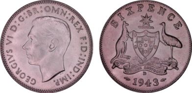 1943-D 6D KM-38  Ag MS65