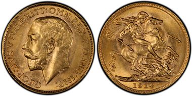 1914-P Sov S-4001 AU58