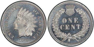 1872 1C J-1181 PR67CAM