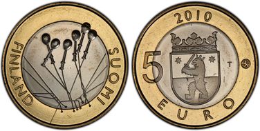 2010 € 5 Satakunta MS65