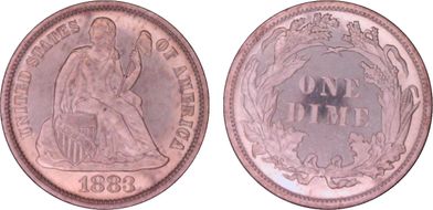1883 10C PR66CAM