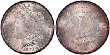 1878-S $1 VAM 19, Torn Bonnet MS64