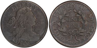 1803 1C Small Date, Large Fraction VF25BN