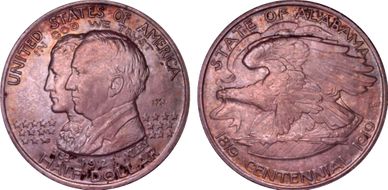 1921 50C Alabama, 2X2 MS65