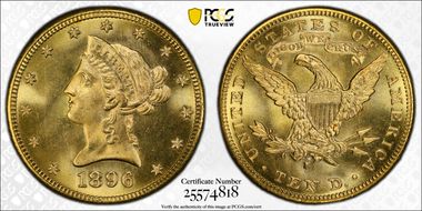 1896-S $10 MS67