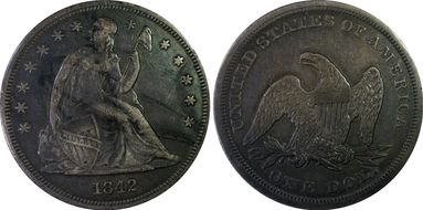 1842 $1 VF35