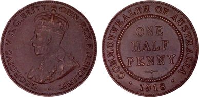 1918-I 1/2D AU55BN