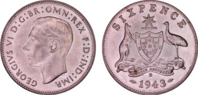 1943-D 6D KM-38  Ag AU58