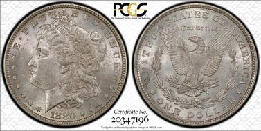1880 $1 VAM 23 80/79 AU55