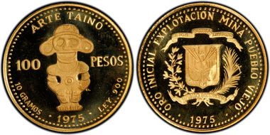 1975 100 P Taino Art PR69DCAM