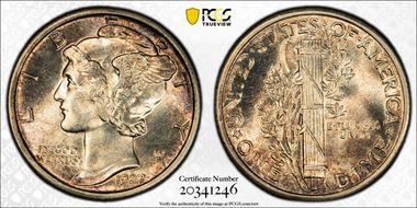 1927 10C MS64FB