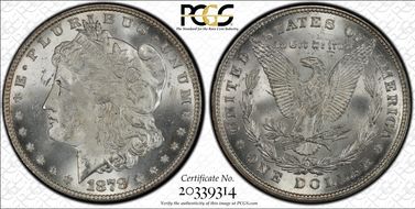 1878 8TF $1 VAM 7, Tripled E MS64