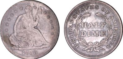 1838 H10C Large Stars MS64