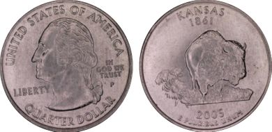 2005-P 25C Kansas MS67
