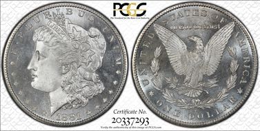 1881-S $1 MS67+ PL