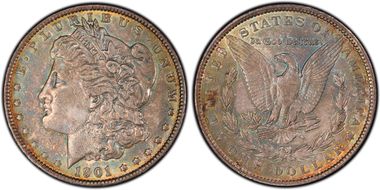 1901 $1 VAM 7, Doubled Arrows AU55