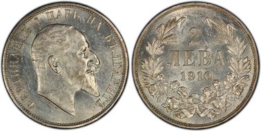 1910 2 Leva KM-29  Ag MS62