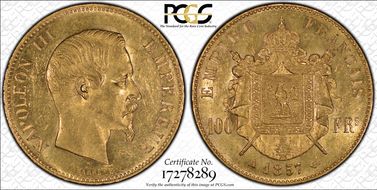 1857-A 100 Fr Gad-1135 F-550 MS61