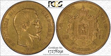 1858-BB 100 Fr Gad-1135 F-550 AU50