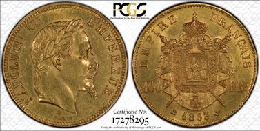 1863-BB 100 Fr Gad-1136 F-551 AU55