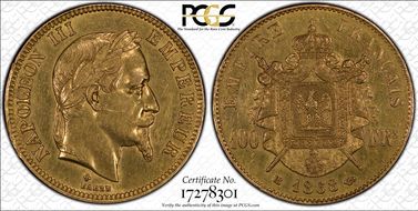 1868-BB 100 Fr Gad-1136 F-551 AU53